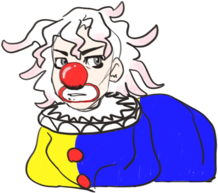 Take My Bloon - Clown Komaeda (500x463), Png Download