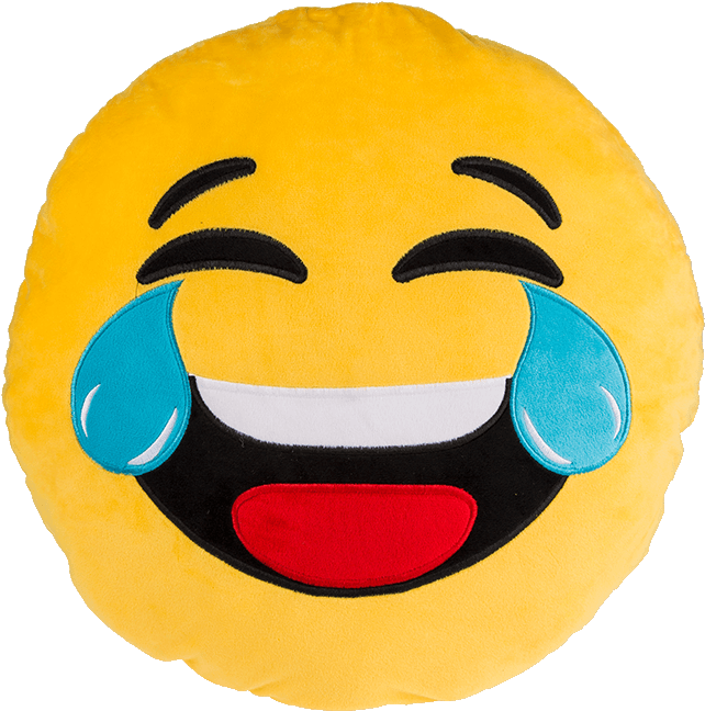 Plush Pillow Emoji Laugh - Laughing Emoticon Soft Toy Gadget And Gifts (800x850), Png Download