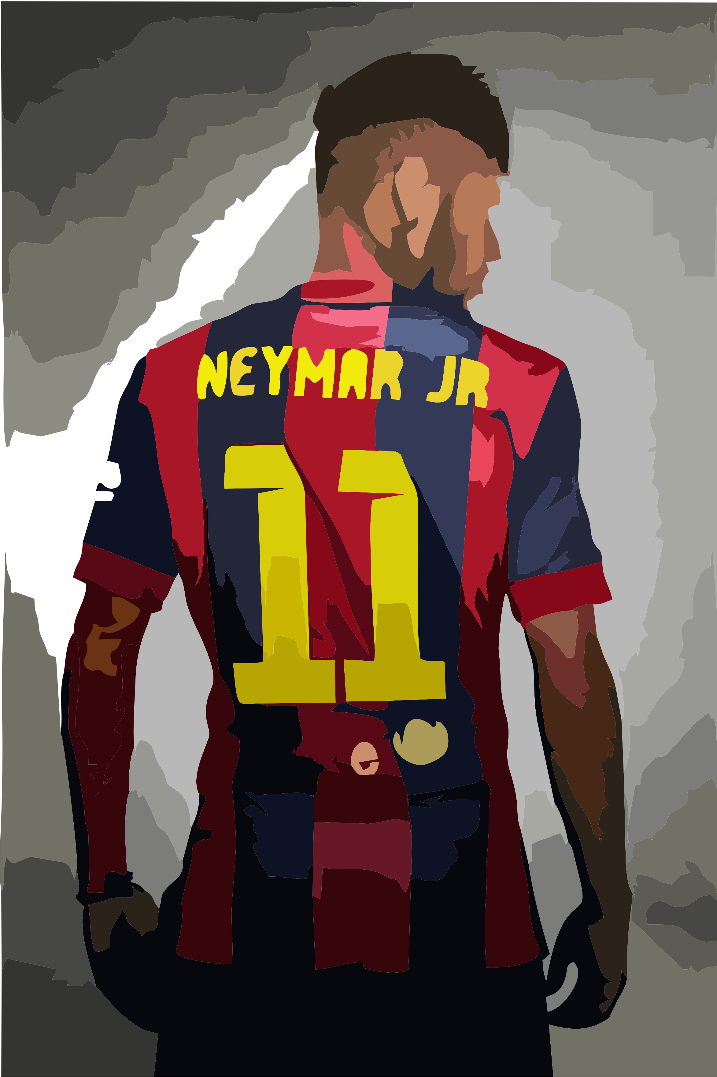 Neymar Poster - Neymar Jr Jersey No (2345x3521), Png Download