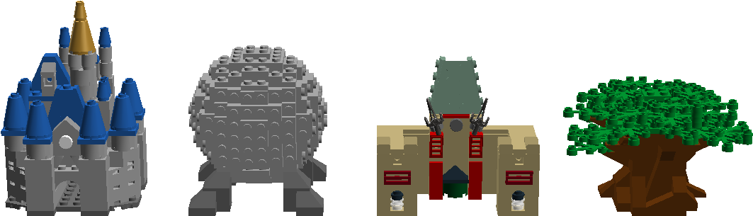 Lego Walt Disney World (1109x368), Png Download