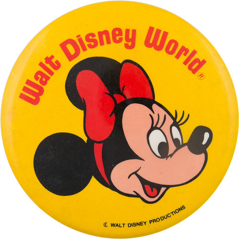 Walt Disney World Minnie Mouse Entertainment Button - Walt Disney World Minnie Mouse Pin Disneyland (1000x993), Png Download