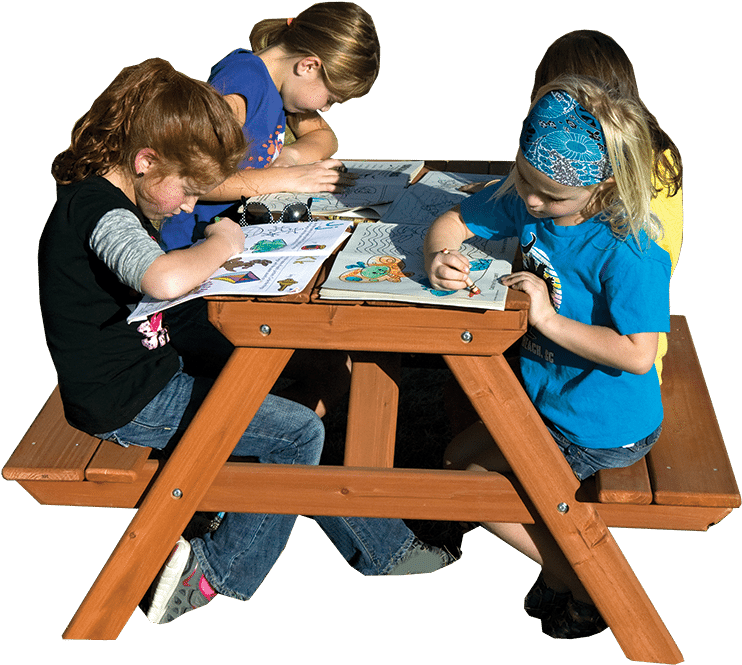 Picnic Table Png (892x692), Png Download
