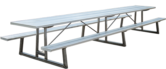 Extra Long Anodized Aluminum Picnic Table From Quality - Long Picnic Table Png (600x400), Png Download