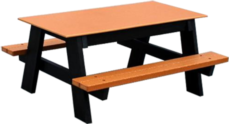 Recycled Plastic Kids Picnic Table - Picnic Table Transparent (460x460), Png Download