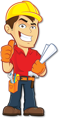 Clip Art Stock Roofing Clipart Handyman - Clip Art Handy Man (264x500), Png Download