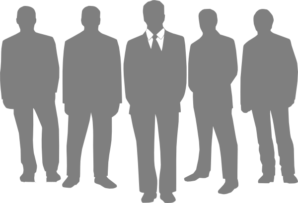 Picture Freeuse Black Men Grey Clip Art At Clker - People Silhouette Grey Png (600x410), Png Download