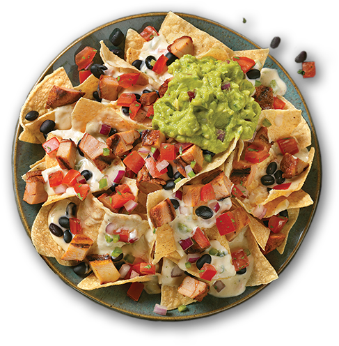 Mexican Food Png - Chicken Diablo Nachos Qdoba (500x550), Png Download