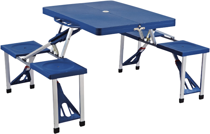 4 Person Picnic Table And Chairs Br0039 - 4 Person Folding Picnic Table (700x700), Png Download