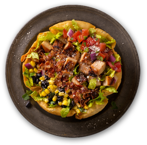 Taco Salad Mexican Cuisine - Qdoba (500x550), Png Download