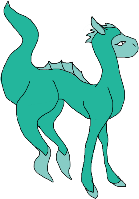 Sea Llama - Cartoon (565x700), Png Download