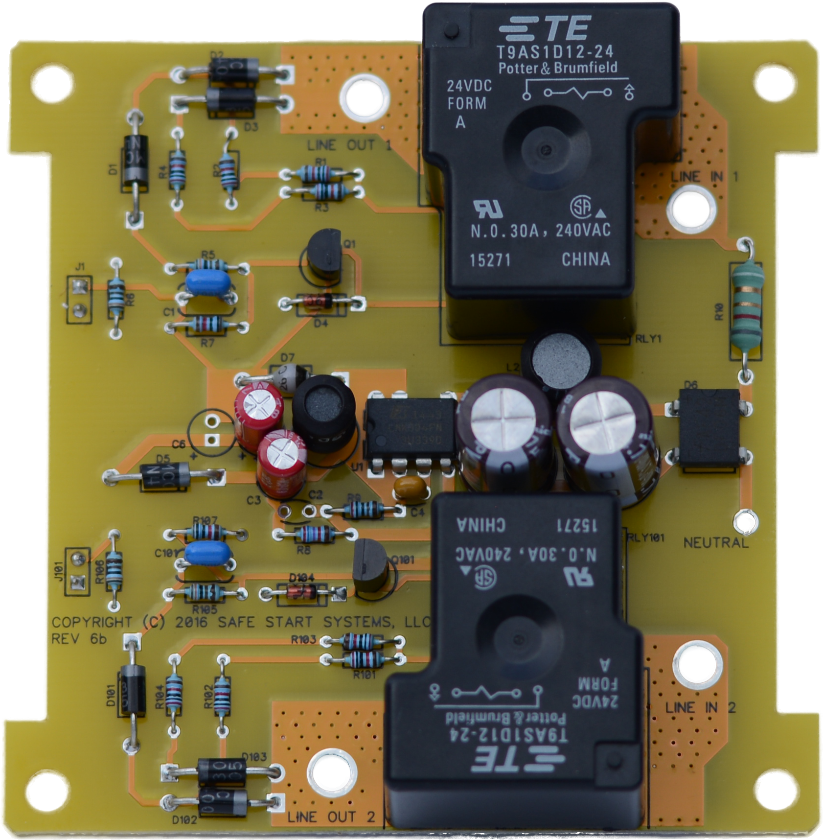 Safetygate Dual Single / Bi Phase Circuit Board - Oem Parts Supply 1pcs T9av5l12-12 12vdc Relay (1776x1848), Png Download