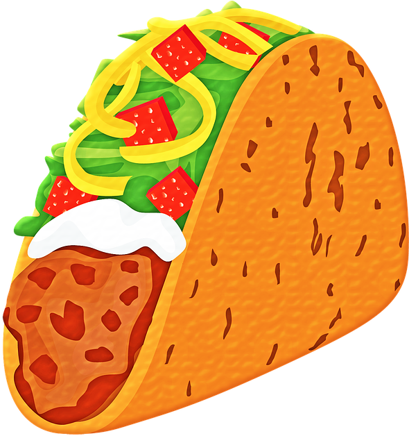 Taco (593x640), Png Download