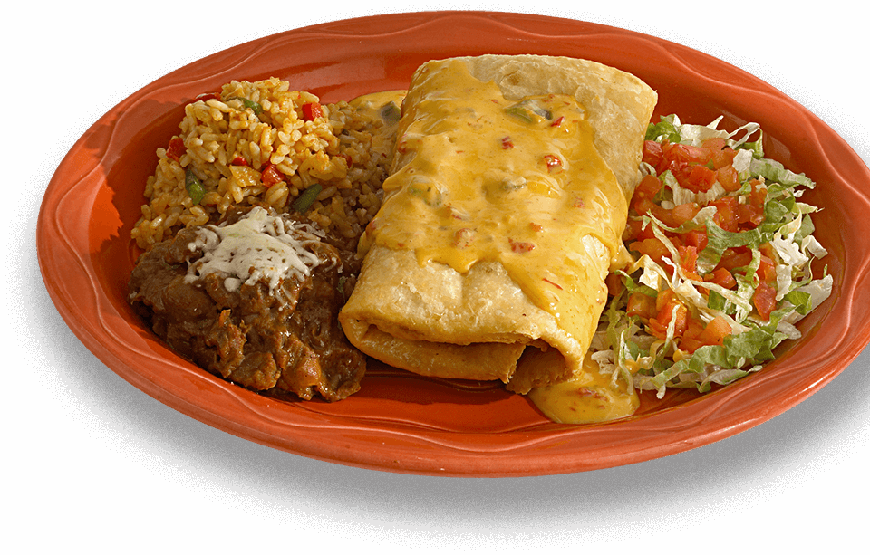 Burrito Drawing Rice Mexican - Chimichanga Receta (960x613), Png Download