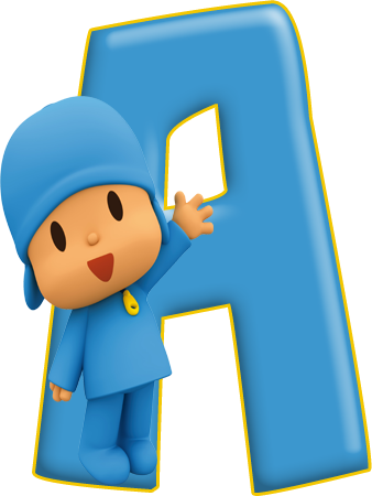 Alfabeto Decorativo Pocoyo Png - Letras De Abecedario De Pocoyo (338x450), Png Download