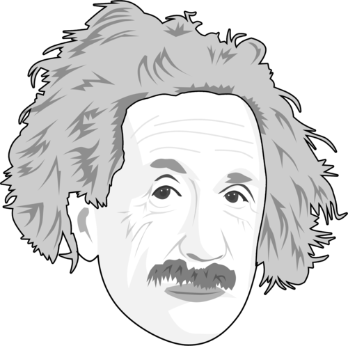 Albert Einstein Caricate Of Albert Einstein By Thecartoonist - Albert Einstein Hair Png (500x497), Png Download