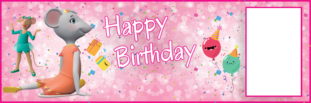 Angelina Ballerina Birthday Banner (rm) Copy - Angelina Ballerina Y Alice (1000x333), Png Download