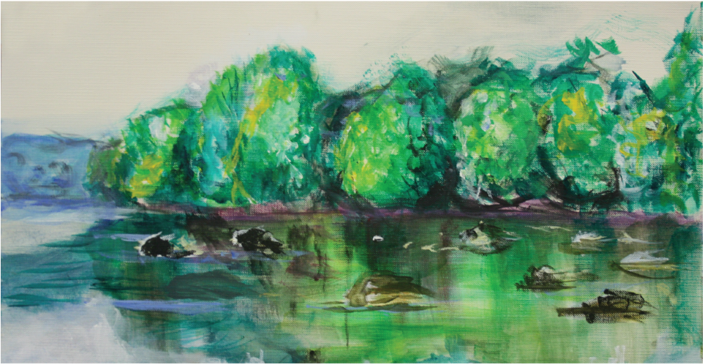 C & O Canal - Watercolor Paint (1000x773), Png Download