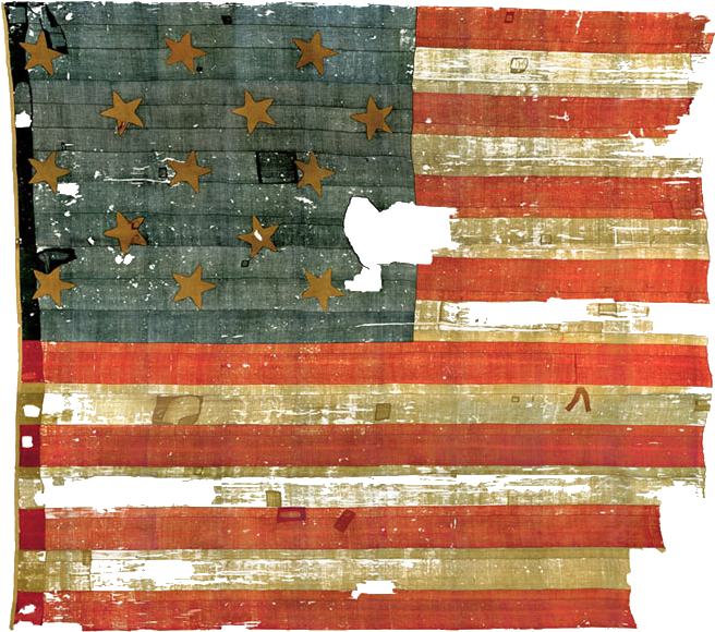 Usa Flag After Bombardment Of Fort Mchenry Taken June - Star-spangled Banner (668x598), Png Download