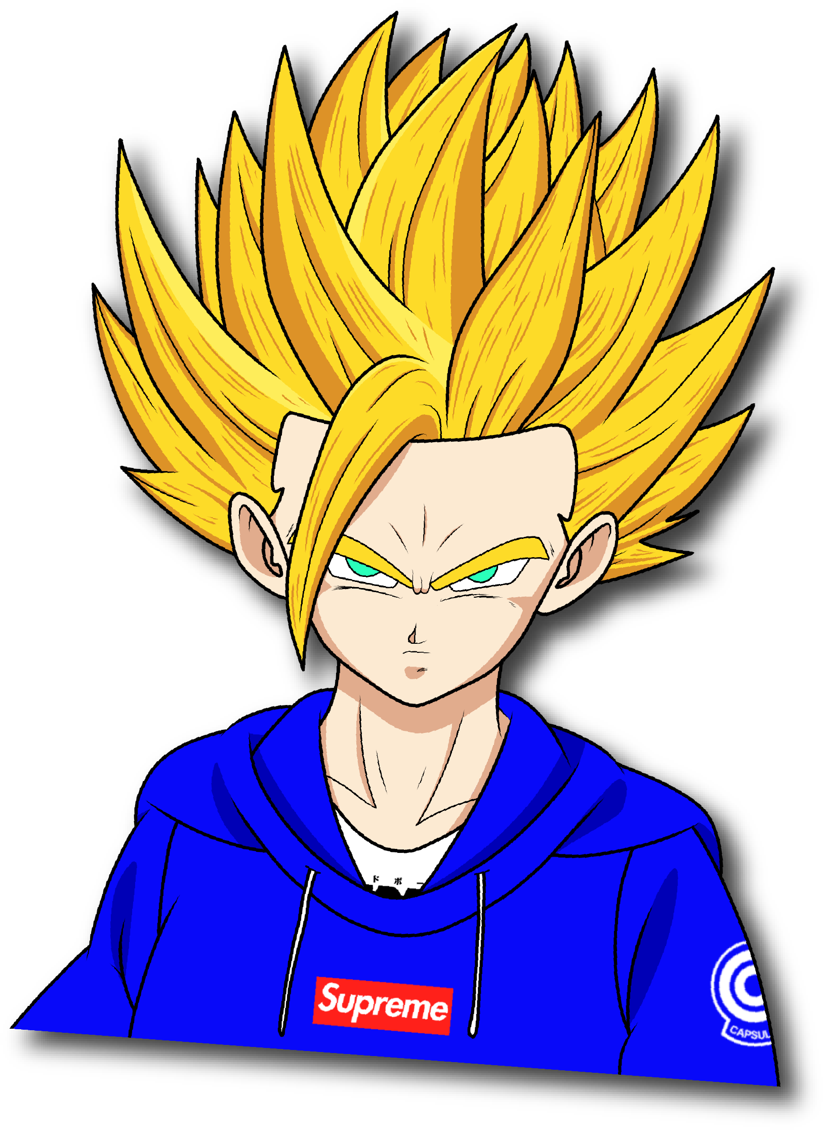 Hype Ssj2 Gohan - Cartoon (2338x2407), Png Download