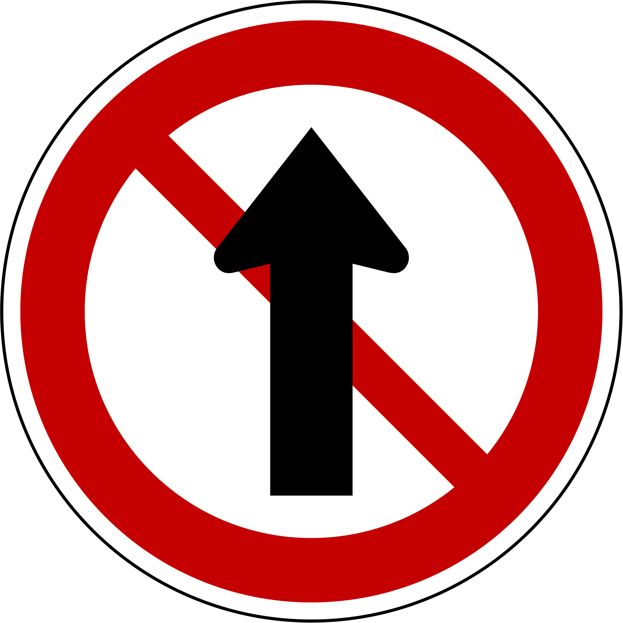 Open - Clear Circle Signs Driving (2000x2000), Png Download