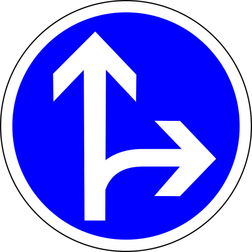 Traffic Sign,sign,go Straight Or - Traffic Signs Go Straight (500x500), Png Download