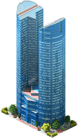 Twin Towers Bank - Wiki (302x530), Png Download