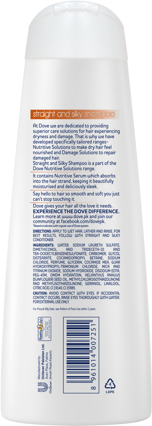 Dove Hair Fall Rescue Shampoo Ingredients (1500x1500), Png Download