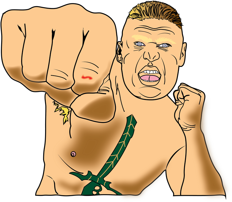 Similar Cliparts - - Brock Lesnar Cartoon Png (800x671), Png Download