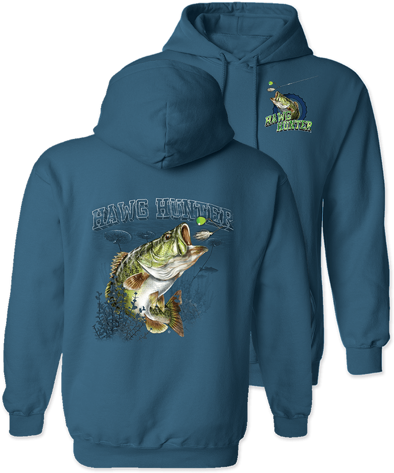 Fta Largemouth Bass "hawg Hunter" Hooded Sweatshirt - Hoodie (800x1000), Png Download