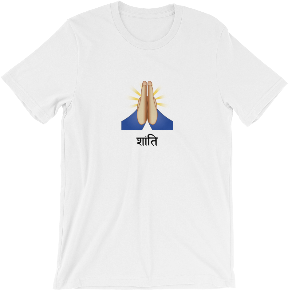 Peace Emoji Unisex Tshirt - Praying - Emoji Large Tote Bag, Adult Unisex, Natural, (1000x1000), Png Download