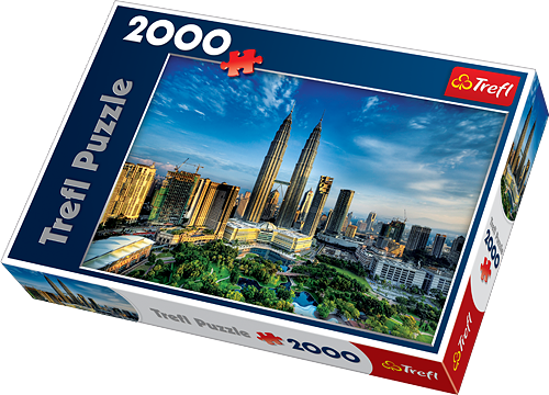 Petronas Twin Towers - Trefl Puzzle 1000 Piece (500x360), Png Download