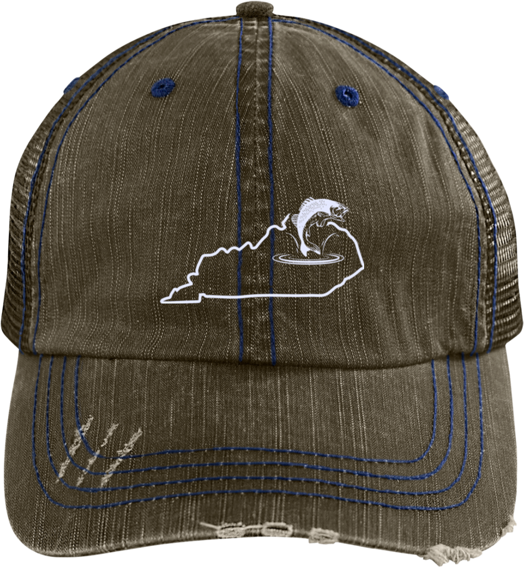 Largemouth Bass Fishing Hat Kentucky Black Bass Fishing - Audi Distressed Unstructured Trucker Cap (1155x1155), Png Download