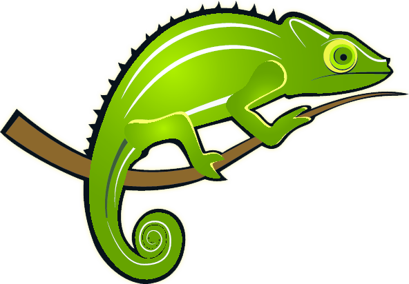 Chameleon Clipart Clipart Panda Free - Chameleon Clipart (592x412), Png Download
