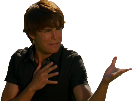 Zac Efron Why What Am I Doing With My Life Transparent - High School Musical Troy Meme (494x372), Png Download