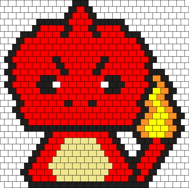 Charmeleon Chibi Bead Pattern - Piramide De Poblacion De Mozambique (636x631), Png Download