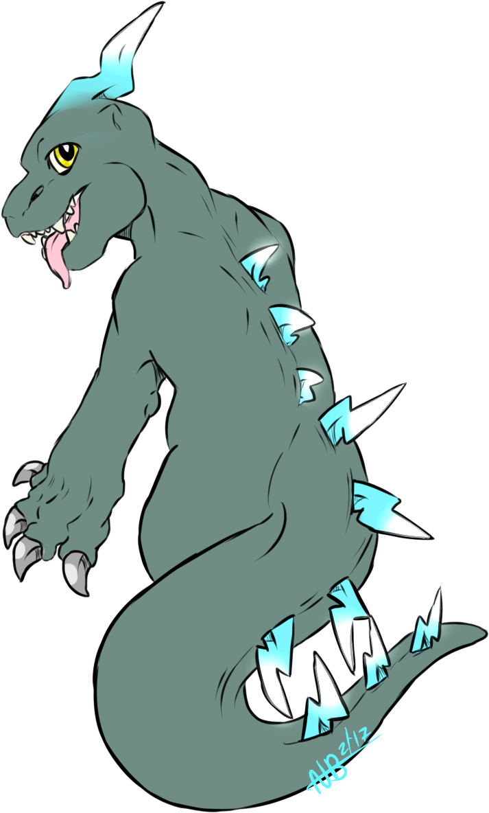 The Electric Charmeleon - Cartoon (800x1278), Png Download