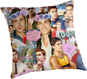 Dave Franco And Zac Efron Collage Edit By Fangirlparadise - Cushion (454x454), Png Download