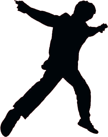 Tap Dancer Silhouette Clipart Panda - Dancing Boy Silhouette Png (401x599), Png Download