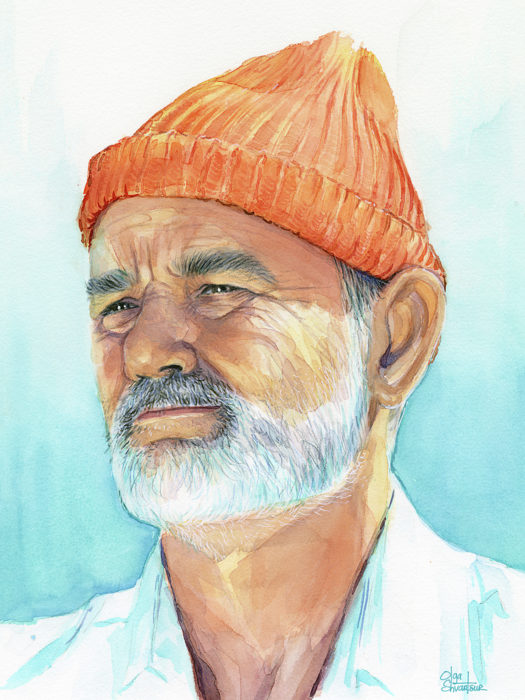 Click And Drag To Re-position The Image, If Desired - Steve Zissou Bill Murray (525x700), Png Download