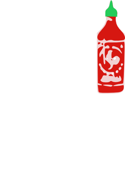 How To Set Use Hot Sauce Bottle With Green Cover Clipart (426x595), Png Download