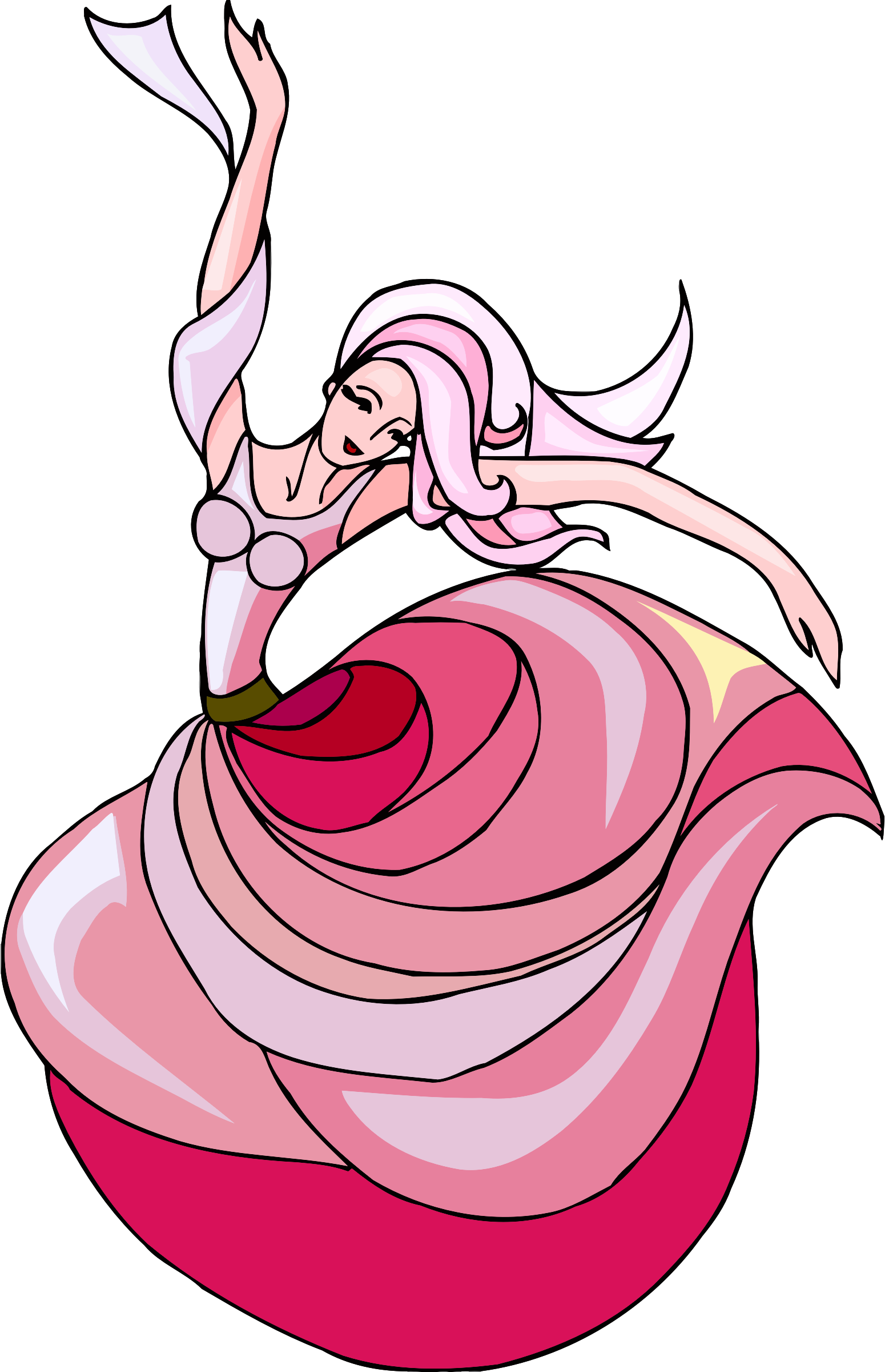 Clip Art Freeuse Stock Cannon Vector Vintage - Dancer Girl Drawing (1550x2400), Png Download