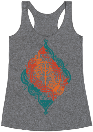 Rangoli Inspiration Pattern Racerback Tank Top - Fuck You Love You Shirt (484x484), Png Download