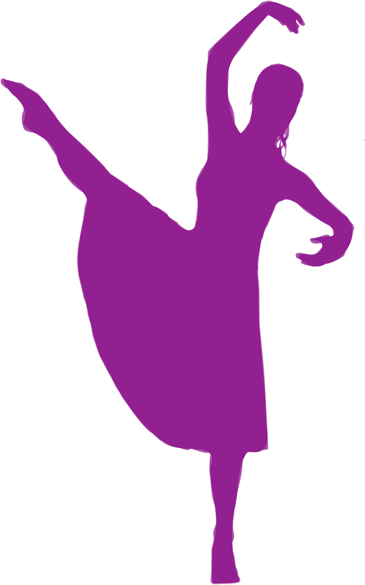 Dance Silhouette Drawing Clip Art - Danza Silueta (1510x2400), Png Download