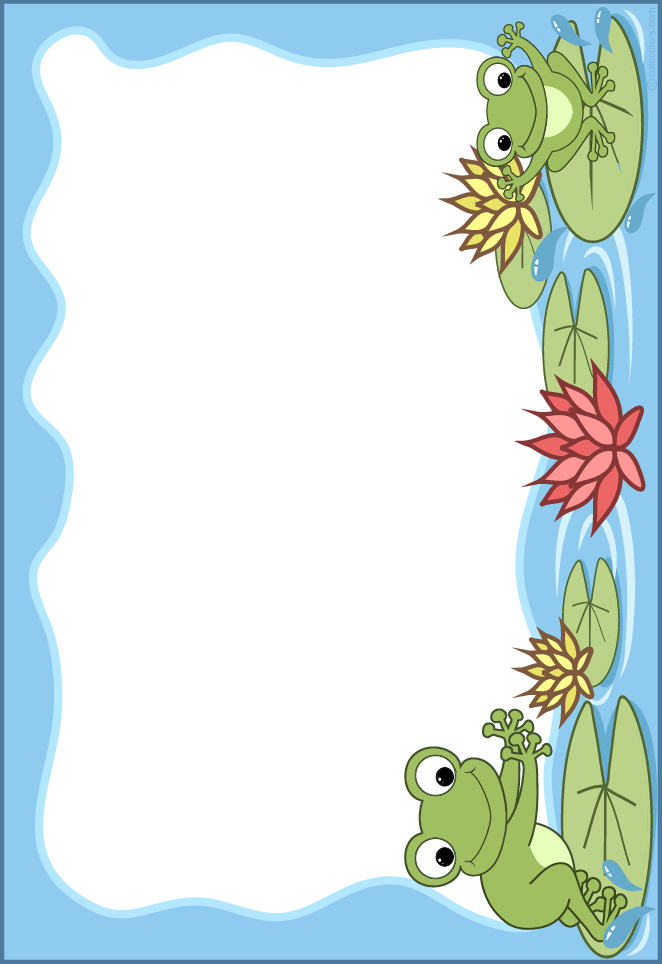 Frog Frame Clipart Frog Borders And Frames Clip Art - Frog Frame (662x964), Png Download
