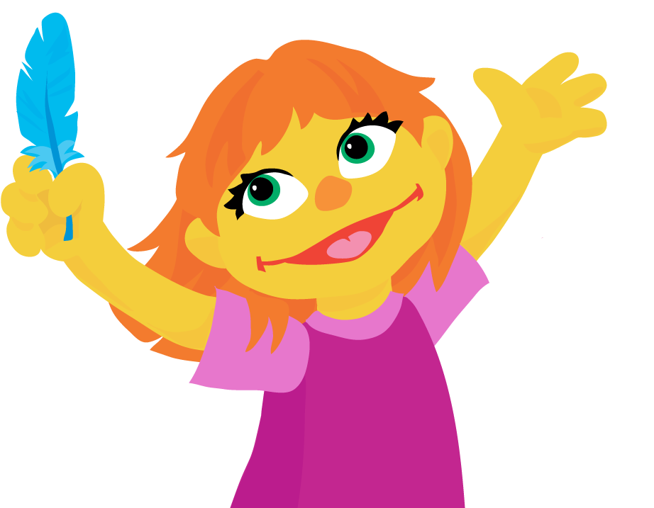 'sesame Street' Introduces A New Muppet Character With - Julia From Sesame Street (1280x720), Png Download