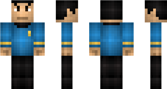 Minecraft Man In Black Skin (750x442), Png Download