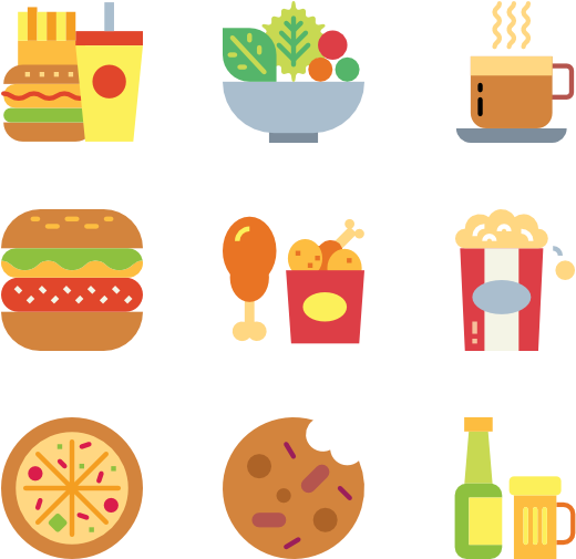 Fast Food Png - Fast Food Icons Png (600x564), Png Download