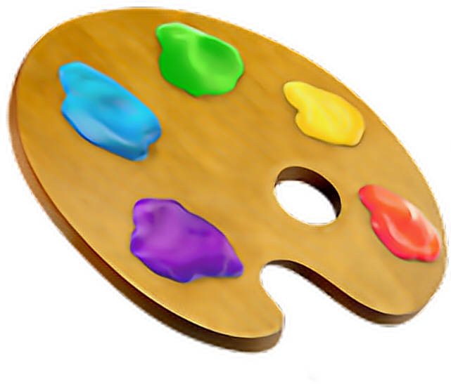 Emoji Paint Iphone Iphoneemoji Png Paint Palette Iphone - Artist Palette Emoji Transparent (640x640), Png Download