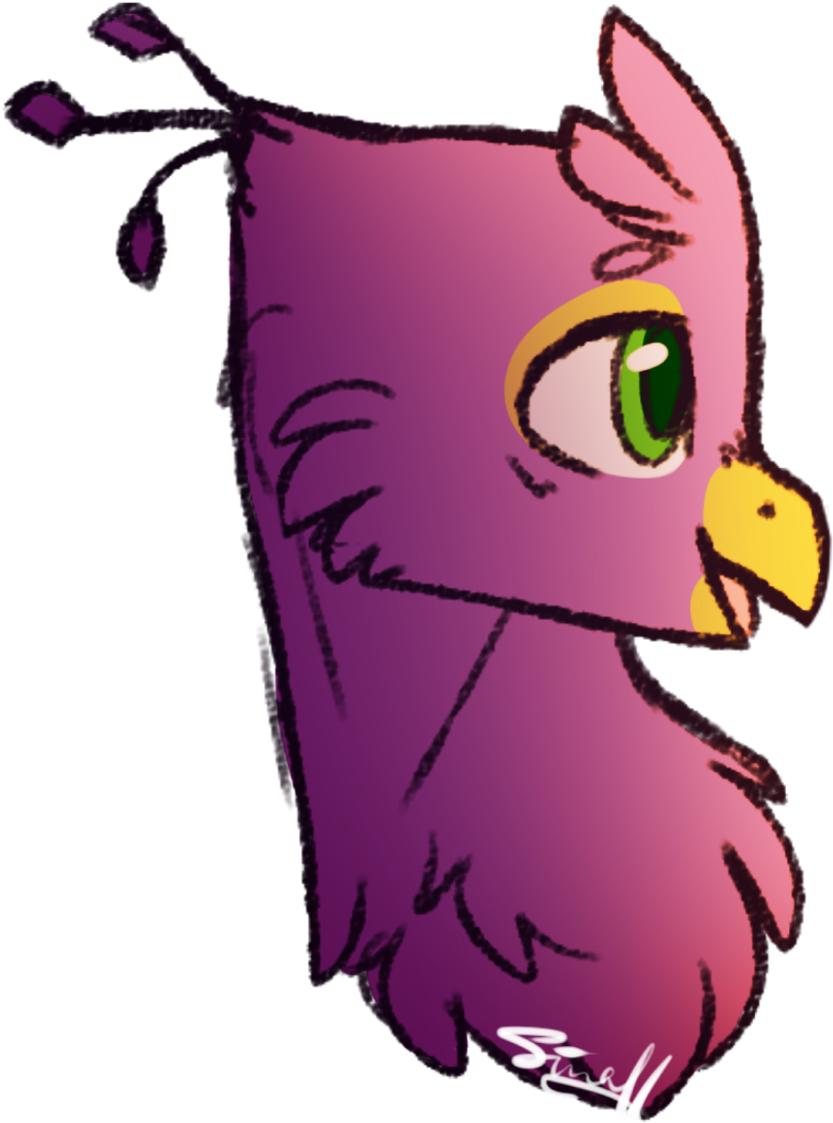 Cloud-drawings, Bust, Griffon, Griffonized, Oc, Oc - Cartoon (916x1243), Png Download