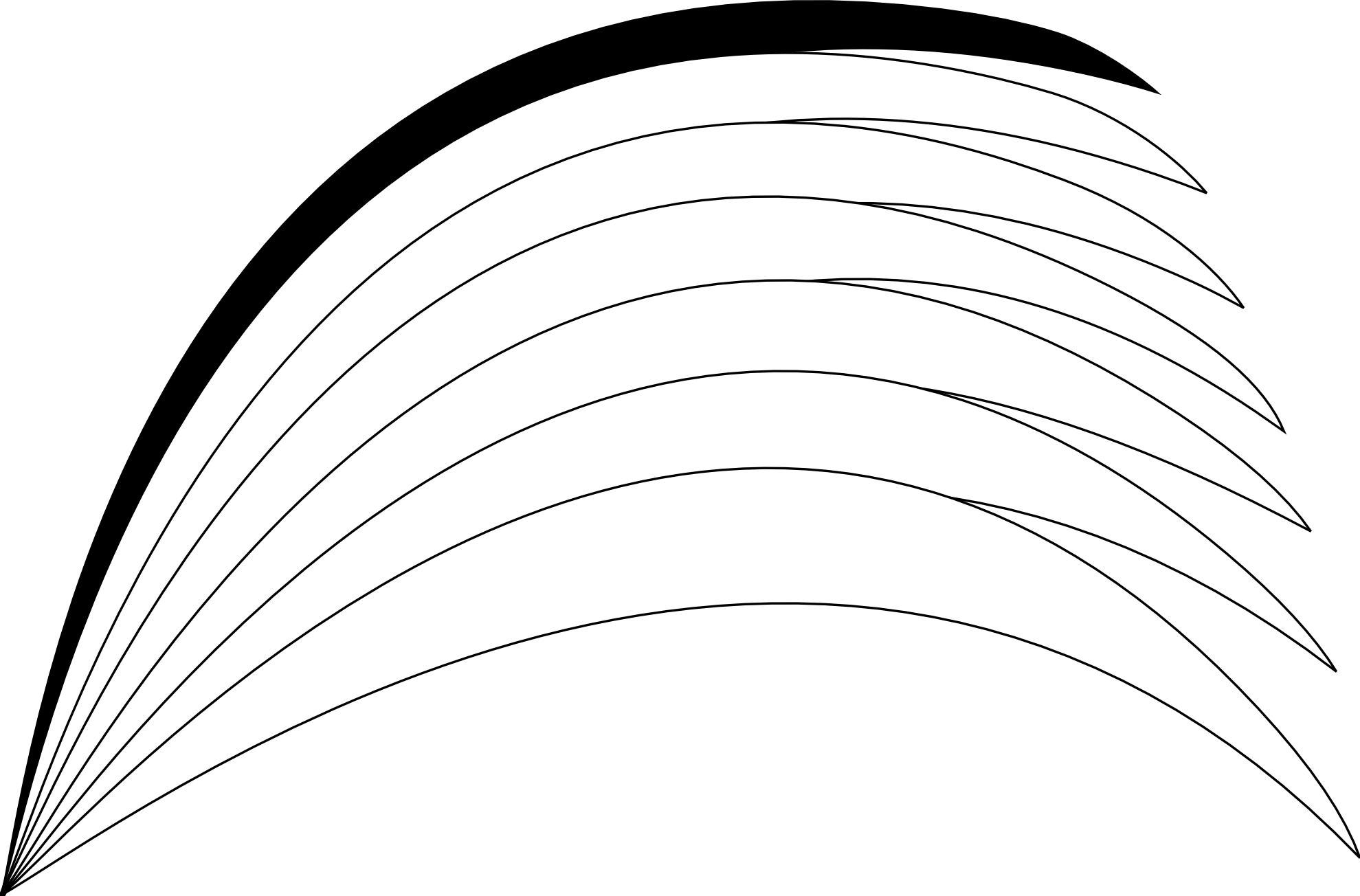 Clipart Info - Black And White Rainbows Png (1979x1304), Png Download